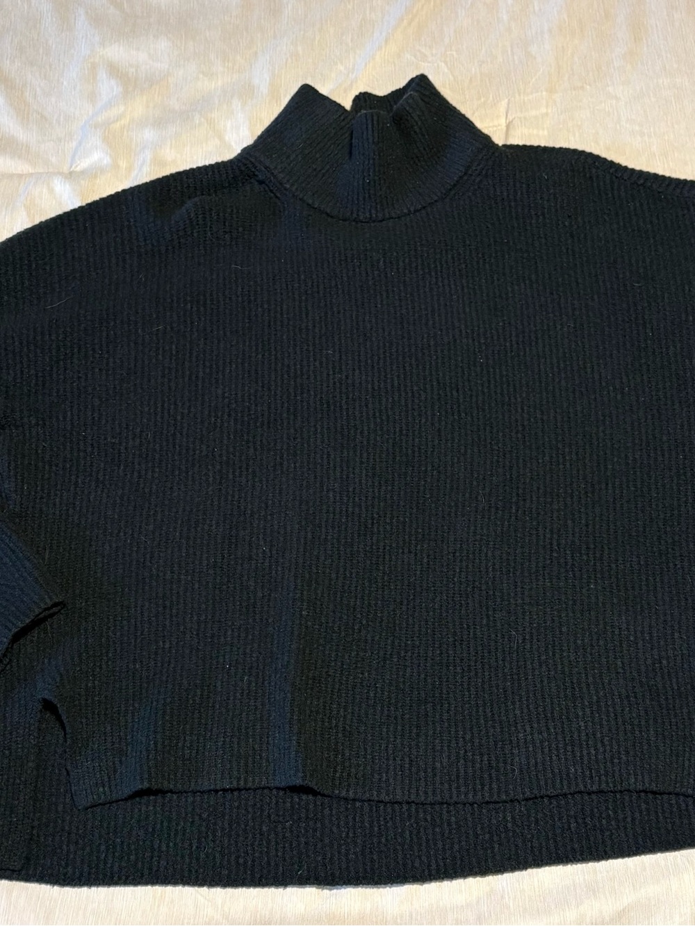 Abercrombie & Fitch Black Ribbed Turtleneck Sweater